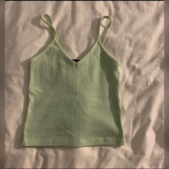 Brandy Melville Tops - Brandy Melville Crop Tank Top Light Green